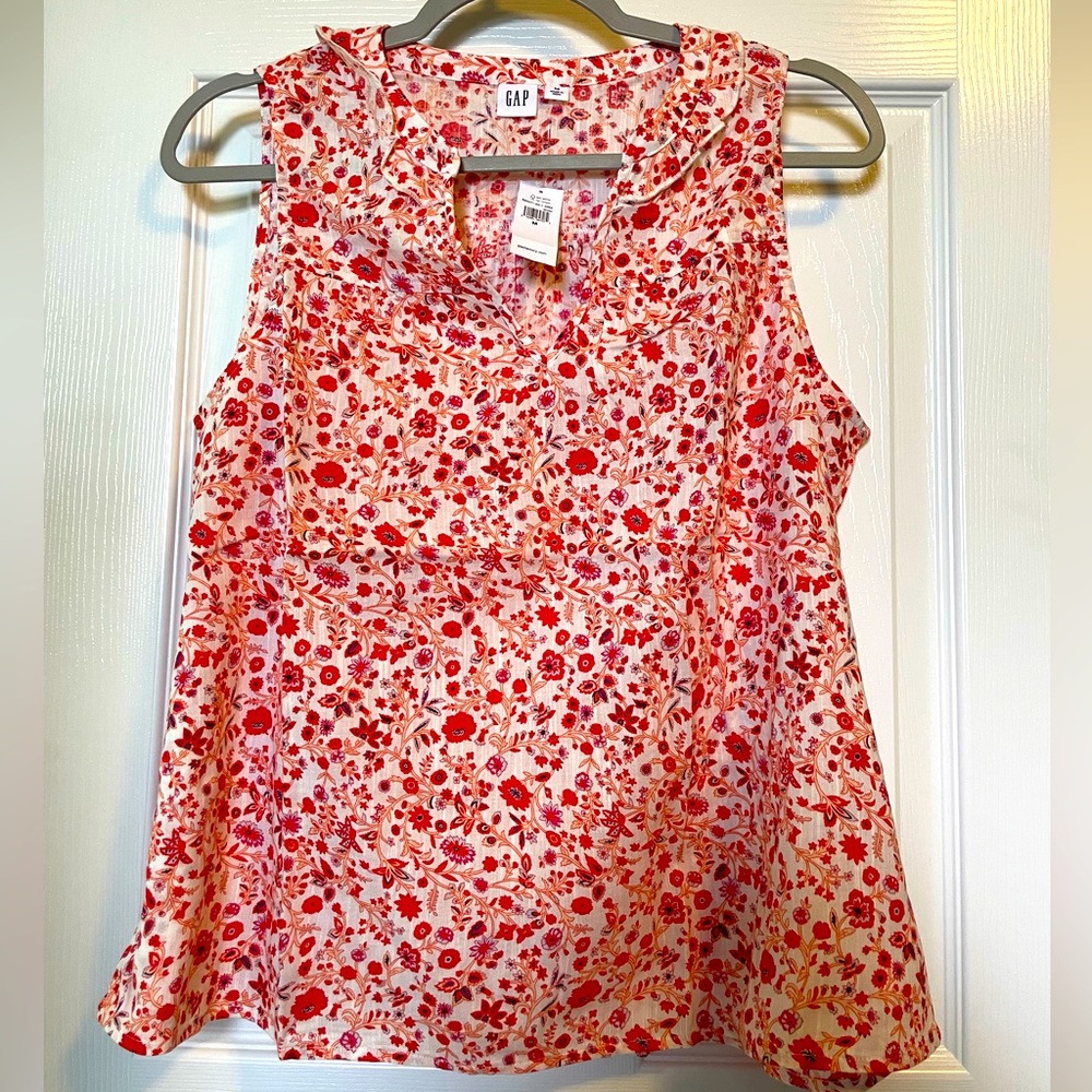 GAP Factory Ruffle-Neck Popover Top